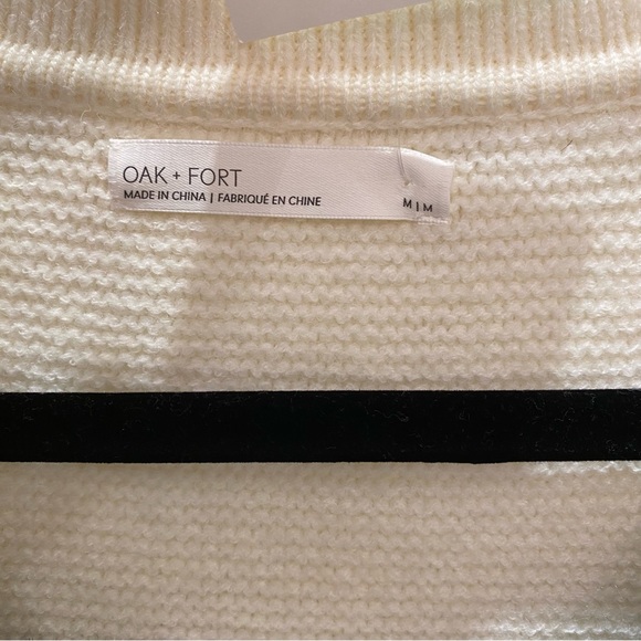 NWT Oak + Fort Cropped Knit Striped Polo - Picture 2 of 5